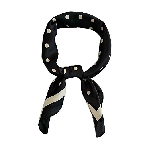 FONYVE Silk Feeling Scarf Medium Square Satin Head Wrap for Women 27.5 inches - Image 1