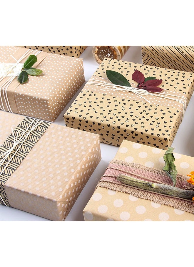 Zeemey 6 Sheets Gift Wrapping Paper With Accessories,Holiday Gift Wrapping Paper,Birthday Gift Box Gift Wrapping DIY, Gift Wrapping Paper for Birthday, Holiday, Wedding, Party,Kids Gift Wrapping (70cmX50cm)  - Image 3