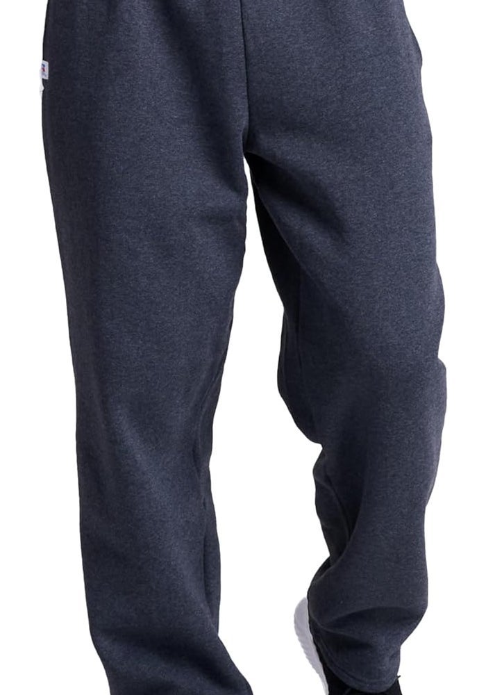 Russell Athletic Men's Dri-Power Open Bottom Sweatpants with Pockets - Black Heather - Image 1