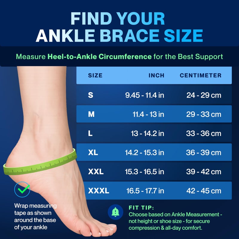 Modvel Foot & Ankle Brace Socks with Adjustable Support Strap â€“ Compression Sleeve for Sprained Ankle, Plantar Fasciitis Relief Tendonitis & Arthritis, Stabilizing Foot & Ankle Support for Women & Men - Image 4