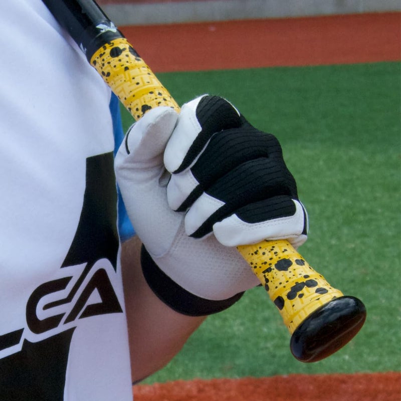 Vulcan | 1.00mm Bat Grip | Baseball/Softball | Yellow Splatter - Image 3