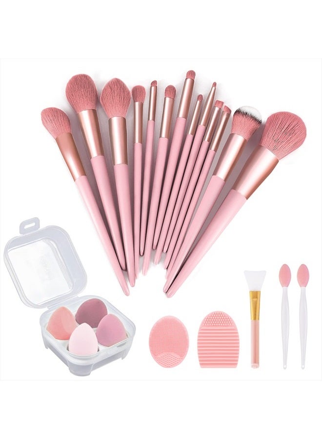 Koccido Makeup Brushes 22 Pcs Makeup Kit,Foundation Brush Eyeshadow Brush Make up Brushes Set (Pink, 22 Piece Set) - Image 1
