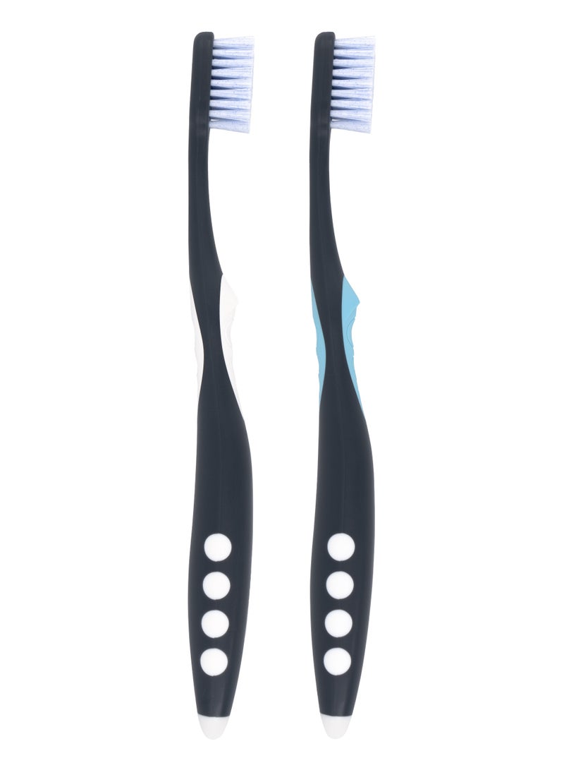 Piave Total Clean Medium Toothbrush, Deep Cleaning Bristles, Gentle on Gums, Ergonomic Handle, Daily Oral Care for Adults - Image 4