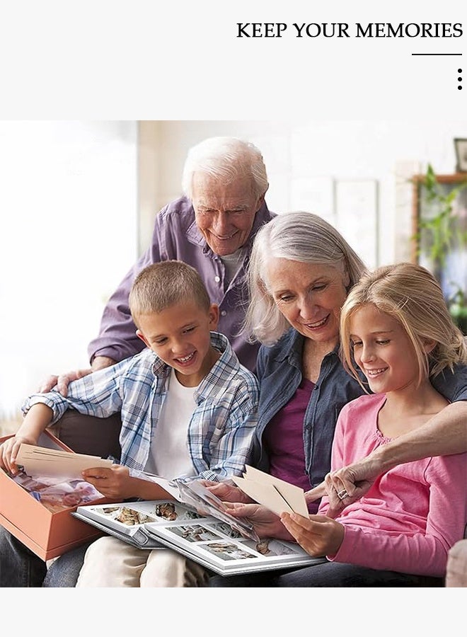 DUNISO 200 Pockets Stamping Photo Album for 6 Inches Photos Portable Photo Album for Family Wedding Boys Girls - Image 5