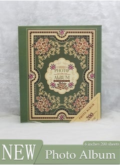 DUNISO 200 Pockets Stamping Photo Album for 6 Inches Photos Portable Photo Album for Family Wedding Boys Girls  - Image 1