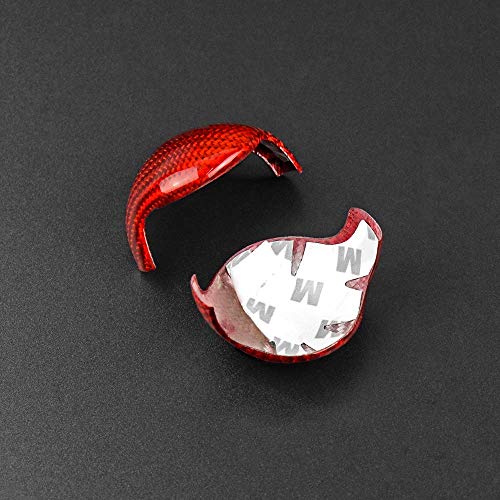 AIRSPEED Car Gear Shift Knob Cover Interior Accessories Sticker for Ford Mustang 2015-2022 Automatic, Carbon Fiber (Red) - Image 4