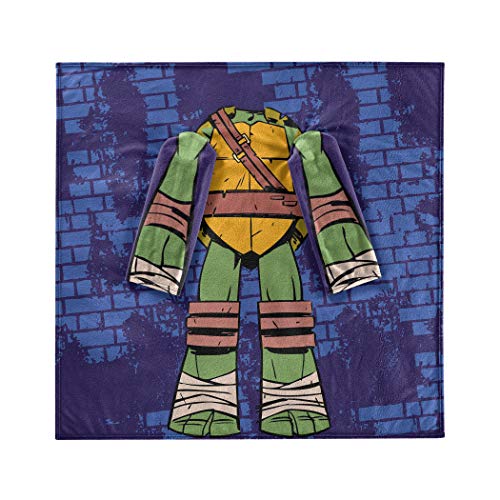 Northwest Youth Comfy Throw Blanket with Sleeves Nickelodeon Teenage Mutant Ninja Turtles, Being Leo, Multi Color - Image 2