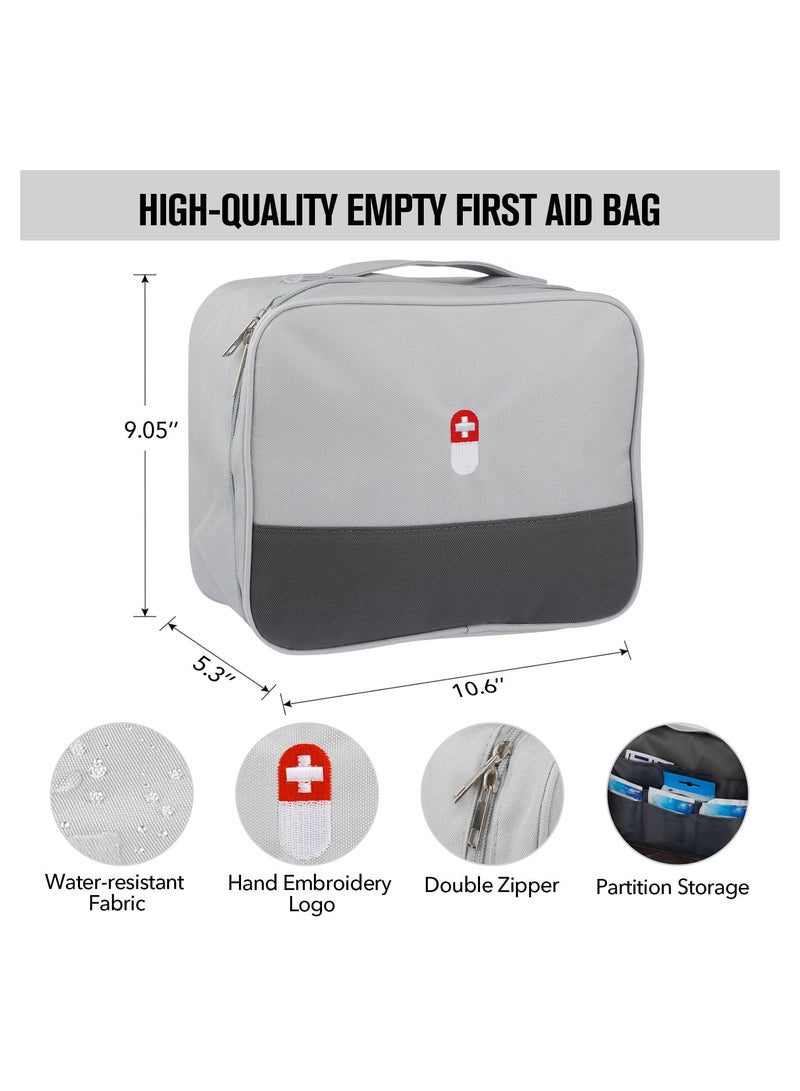 SYOSI Empty First Aid Bags Travel Medical Supplies Cosmetic Organizer Insulated Medicine Bag Convenient Safety Kit Suit for Family Outdoors Hiking Camping Car Office Workplace - Image 5