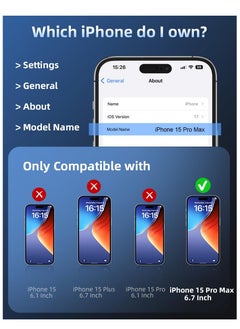 BORTONY iPhone 15 Pro Max Privacy Screen Protector [2-Pack] Glass Anti Spy Scratch Resistant 9H Hardness Bubble Free Full Coverage Case Friendly for Apple iPhone 15 Pro Max 6.7 Inch  - Image 2