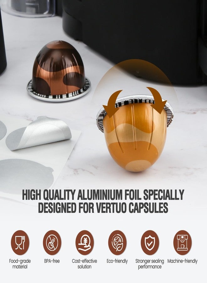Pro Mael 100-Count Aluminum Foil Seals for Reusable VertuoLine Pods, Sealing Lids for DIY Refillable Nespresso VertuoLine Capsules (Works perfectly with Pro Mael Refillable Coffee Pod Kits) - Image 4