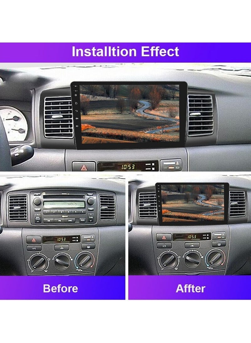 ستيريو سيارة أندرويد لتويوتا كورولا راديو 2006-2013 مع المدمج في DSP Wireless Carplay Android Auto 2GB Ram مع كاميرا احتياطية 9 بوصة وحدة رأس ستيريو للسيارة - Image 4