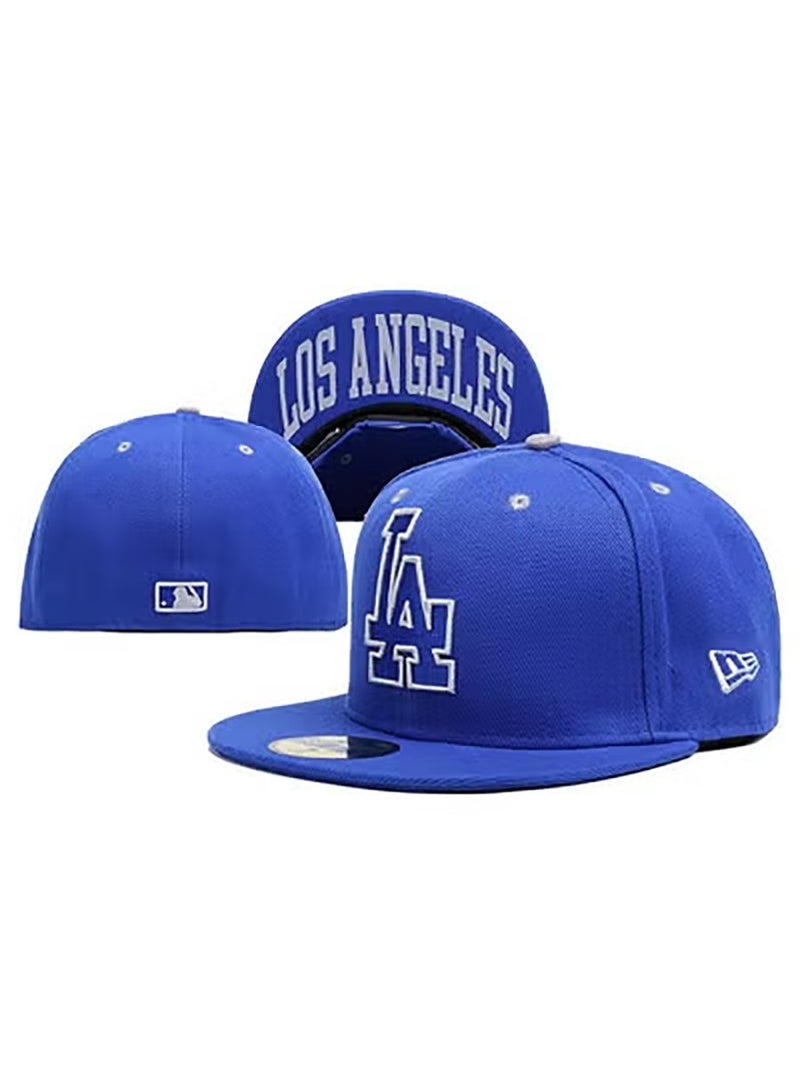 NEW ERA Los Angeles Dodgers Blue Flat - Brim Cap, Embroidered Logo - 55.8cm 