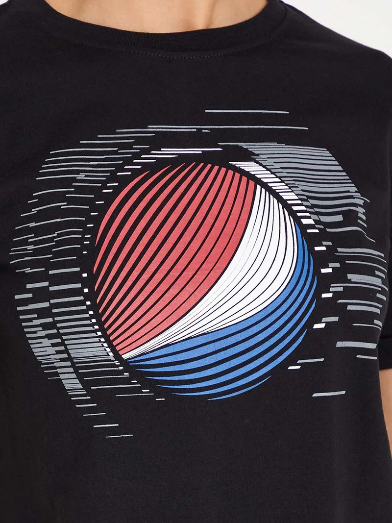 Styli Pepsi Logo Print Boxy Crop T-shirt