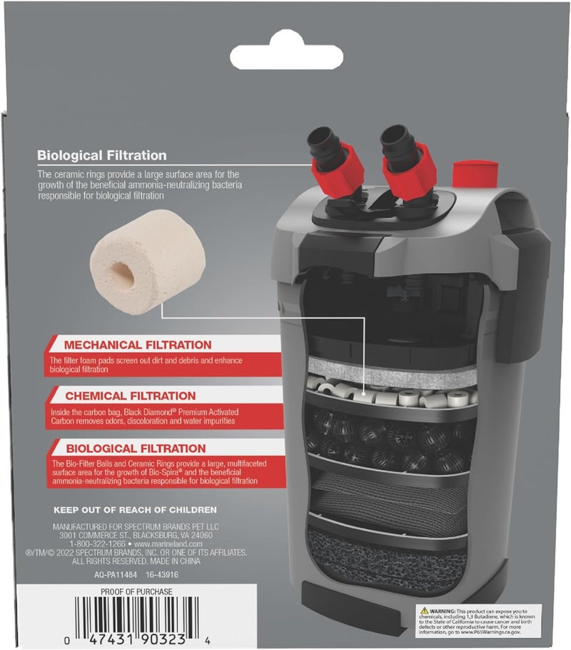 Marineland Ceramic Filter Rings, 140 Count, Support Biological Aquarium Filtration, Rite-Size S, T and X, Fit All C-Series and Magniflow Canister Filters - Image 2