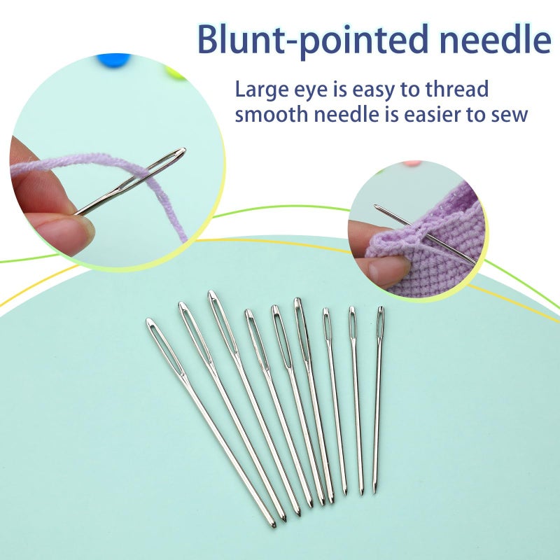Hssugi Stitch Marker, Crochet Stitch Markers with Blunt Needles, 326PCS Colored Stitching Marker for Knitting with Safety Bulb Pins and Knitting Stitching Rings for Crochet DIY Craft Making - Image 5