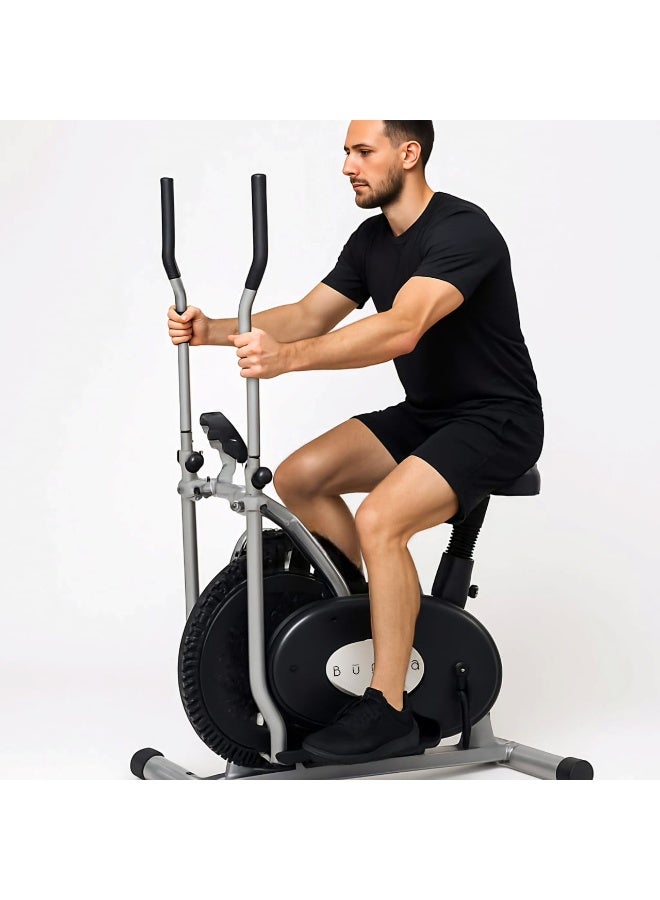 bunca Home Full Body Exercise Bike with LCD Display, Multi-Resistance, Space-Saving Design, Supports up to 100kg - Image 5