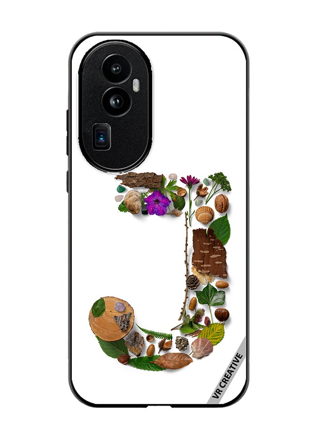 VR CREATIVE Protective Case Cover For Oppo Reno 10 Pro Plus Alphabet J Design Multicolour - Image 1