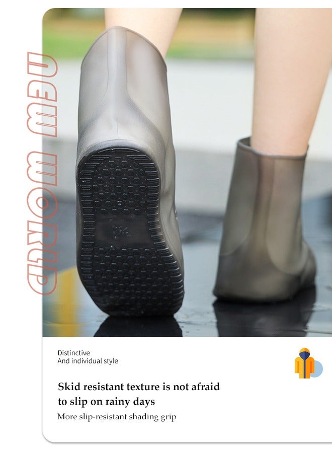 Waterproof Shoe Cover, Anti Slip Rain Boots, Rainproof Shoe Cover, With Double Breasted Buckle, Anti Fouling And Wear Resistant, Suitable For Outdoor Camping, Fishing, Cycling (XL Size, 40 To 41)
