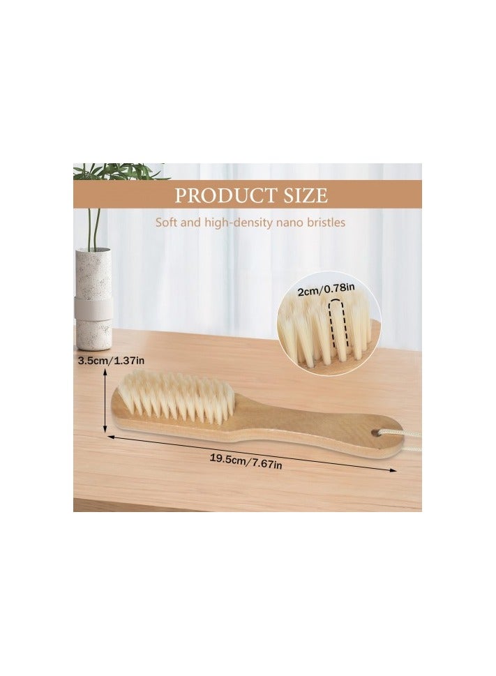 مجموعة من 3 فرش تنظيف أحذية خشبية بمقبض طويل للأحذية - مقبض مريح، فرشاة تنظيف متعددة الأغراض للأحذية والملابس والأرضيات والمزيد - Image 2