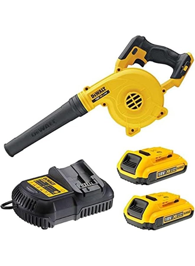 DEWALT Dewalt Cordless Compact Leaf Blower  18 V  2.0 Ah Li-Ion Battery  Yellow - Dcv100D2-Gb  3 Years Battery 