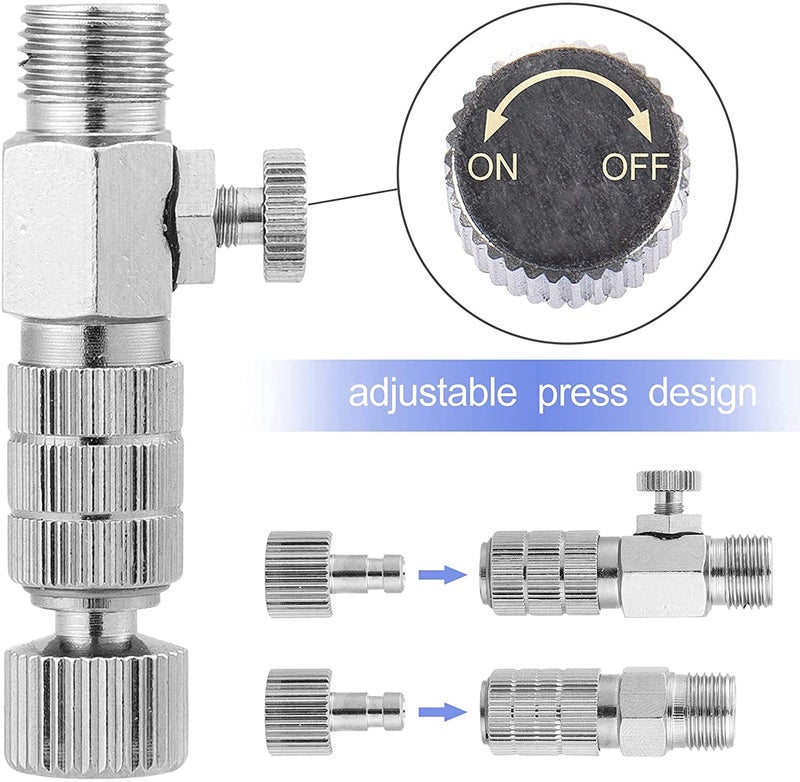 HUBEST 14pcs Multi-Size Airbrush Adapter Set, Quick Release Disconnect Couplers, Adapter Kit Fitting Connector for Air Compressor, Airbrush Hose - Image 4