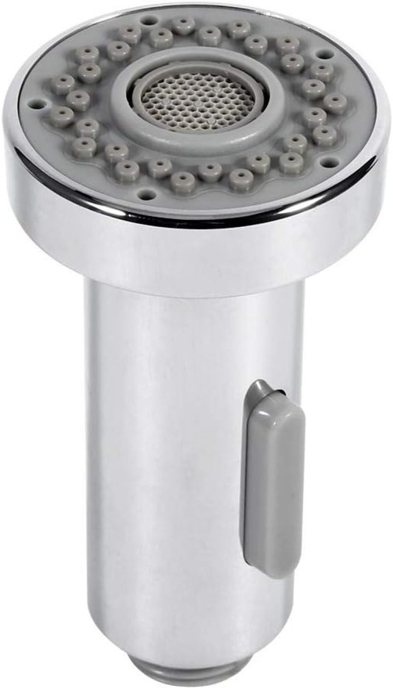 Kitchen Faucet Spray Head: Silver Chrome-Plated 1/2-Inch Retractable Spray Head - Easy Replacement Smooth Retractable Hose for Kitchen Sink Cleaning, DIY Homeowners And Renters - Image 1