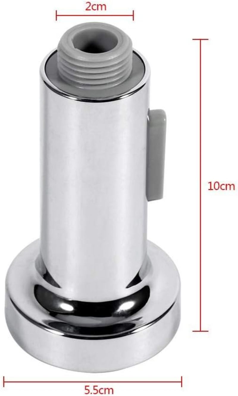 Kitchen Faucet Spray Head: Silver Chrome-Plated 1/2-Inch Retractable Spray Head - Easy Replacement Smooth Retractable Hose for Kitchen Sink Cleaning, DIY Homeowners And Renters - Image 3