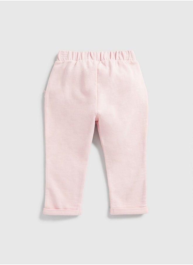 mothercare Pink Broderie Frill Joggers  - Image 3