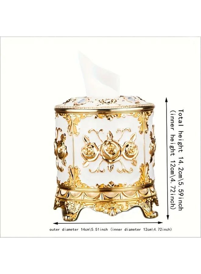 حامل صندوق المناديل الأبيض الدوار بتصميم فتح ملتوي لـ KTV والحانات والفنادق والمطاعم - Image 3