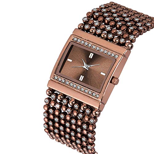 CLOUDWOOD Analogue Multicolor Dial Brown Band Bracelet Stainless Steel Watch for Women's & Girl's -WCL-113 (Brown) - Image 3