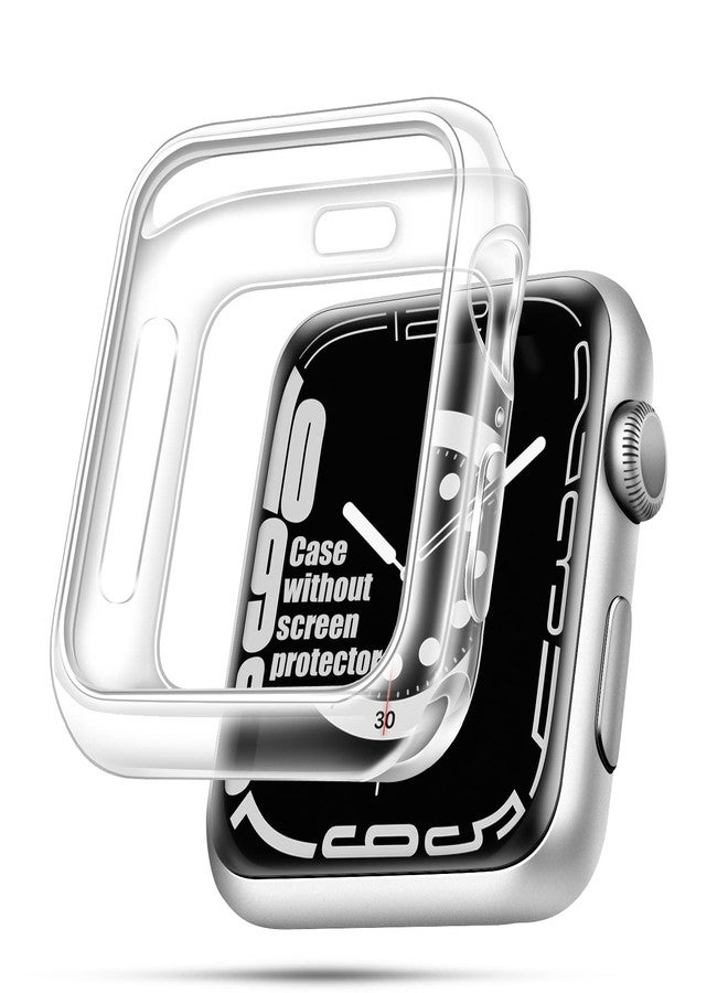 top4cus Environmental Soft Flexible TPU Anti-Scratch Lightweight Protective 42mm Iwatch Case Compatible with Apple Watch Series 5 Series 4 Series 3 Series 2 Series 1 - Clear - Image 1
