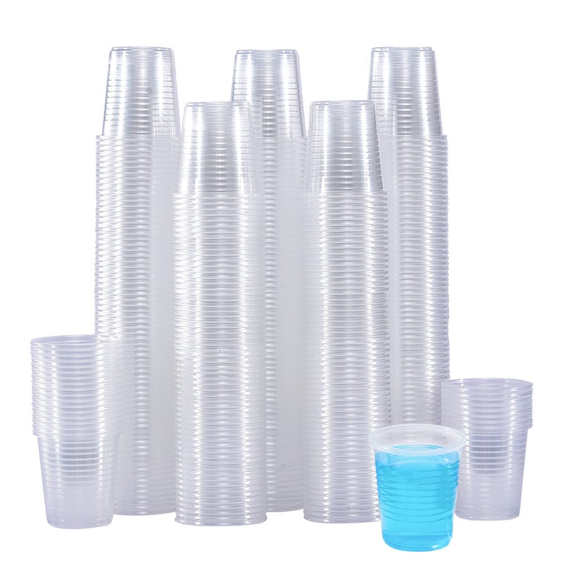 SIUQ 1500 Pack 3 oz Clear Plastic Cups  Disposable Bathroom & Drinking Cups for Tea  Whiskey  Juice  Soda  Coffee - Ideal for Picnic  Travel & Parties - Image 1