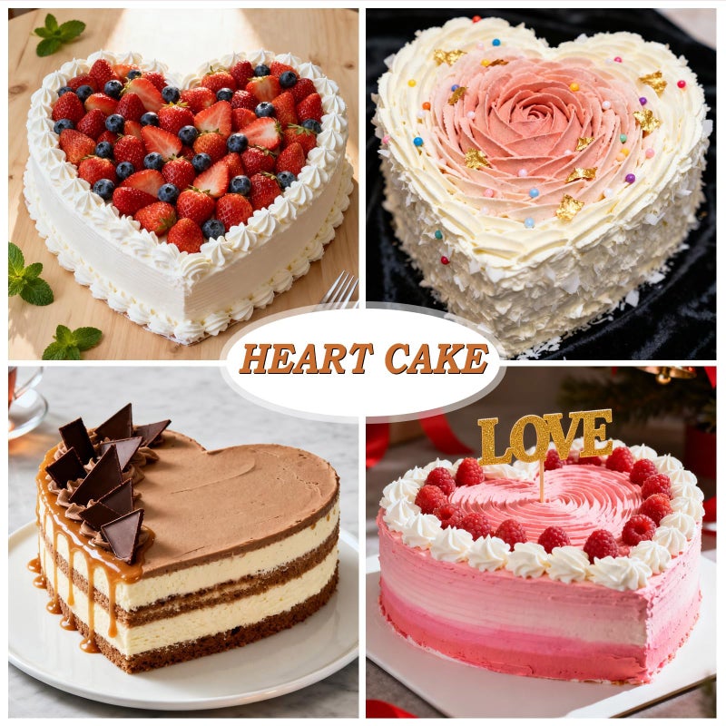FUNBAKY Metal Framed Silicone Heart Shaped Cake Pans, 10 Inch Heart Cake Pan, BPA Free Large Baking Molds for Anniversaries, Weddings, Valentine's Day, Oven Dishwasher Safe - Image 3