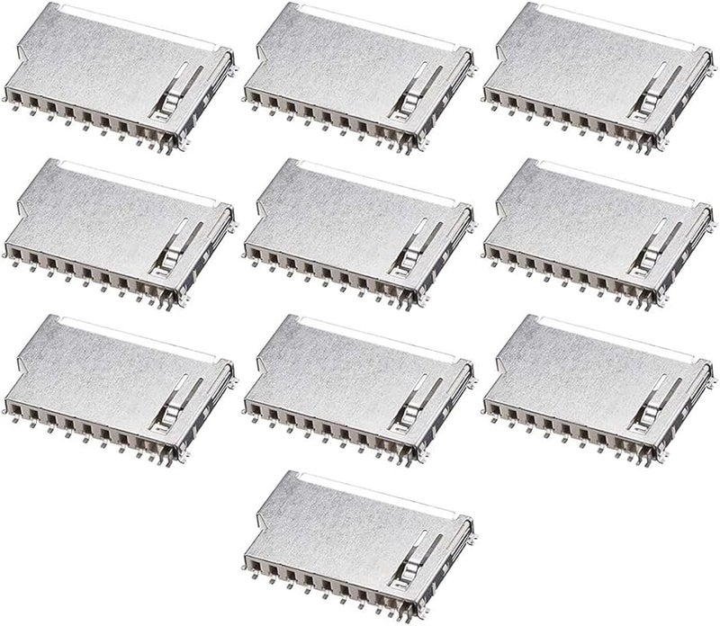 SD Memory Card Socket Short Body 11 Pin PCB Mount Connector 10 Pieces - Image 1