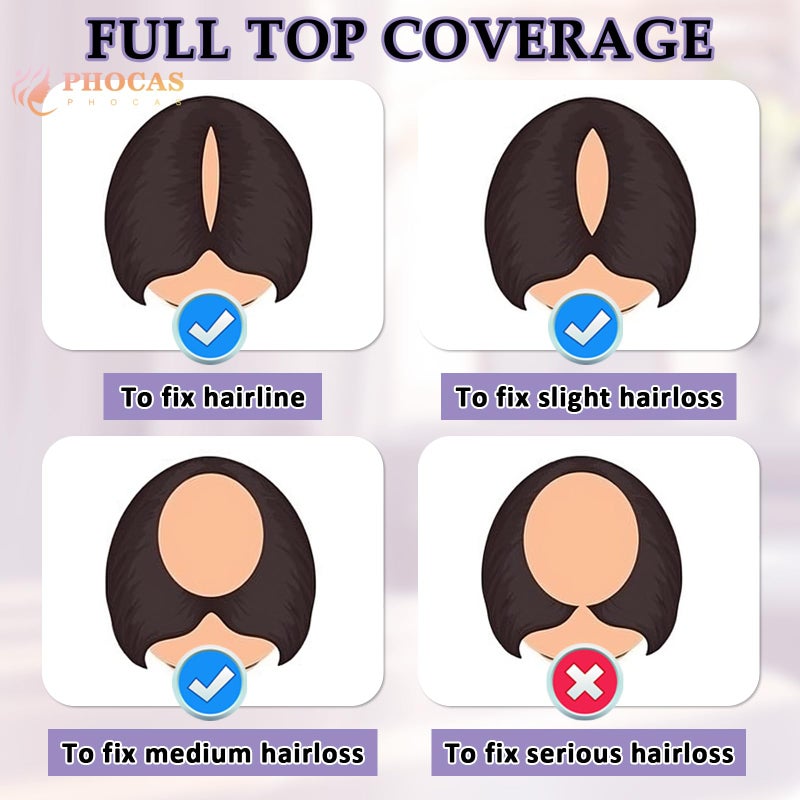 PHOCAS Short Hair Toppers for Women with Thinning Hair Magic Pixie Cut Toppers Hairpiece Natural Synthetic Grey Hair Toppers for Daily Use - Image 4