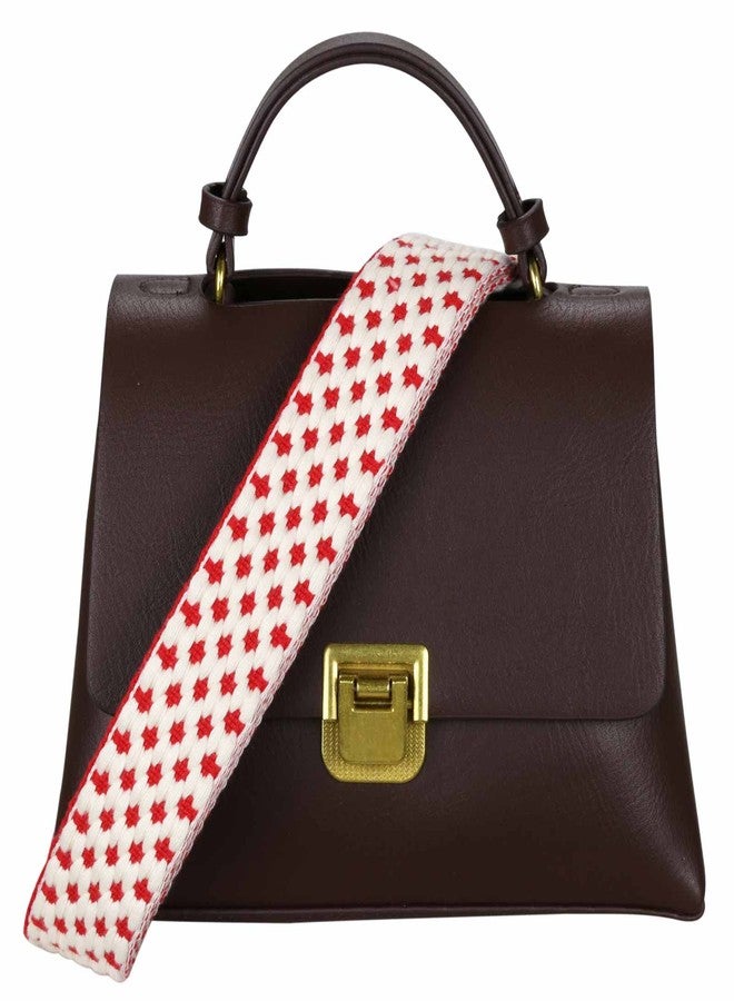ZANQANO Purse Strap Replacement Crossbody Bag Women Wide Adjustable Jacquard Woven Handbag Straps (Dot Red) - Image 3