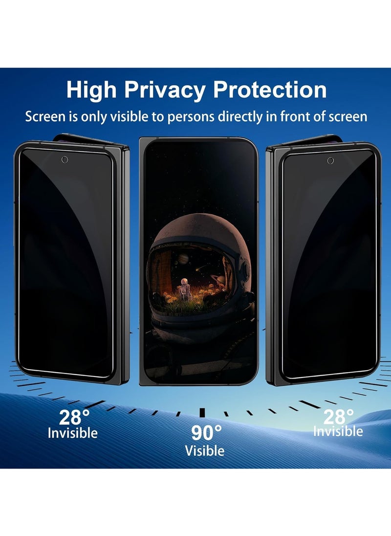 General - Privacy Screen Protector Compatible with Google Pixel 9 Pro Fold, [2 Pack] Anti-spy Tempered Glass Screen Protector with [2 Pack] Tempered Glass Camera Lens Protector 9H Hardness - Image 1