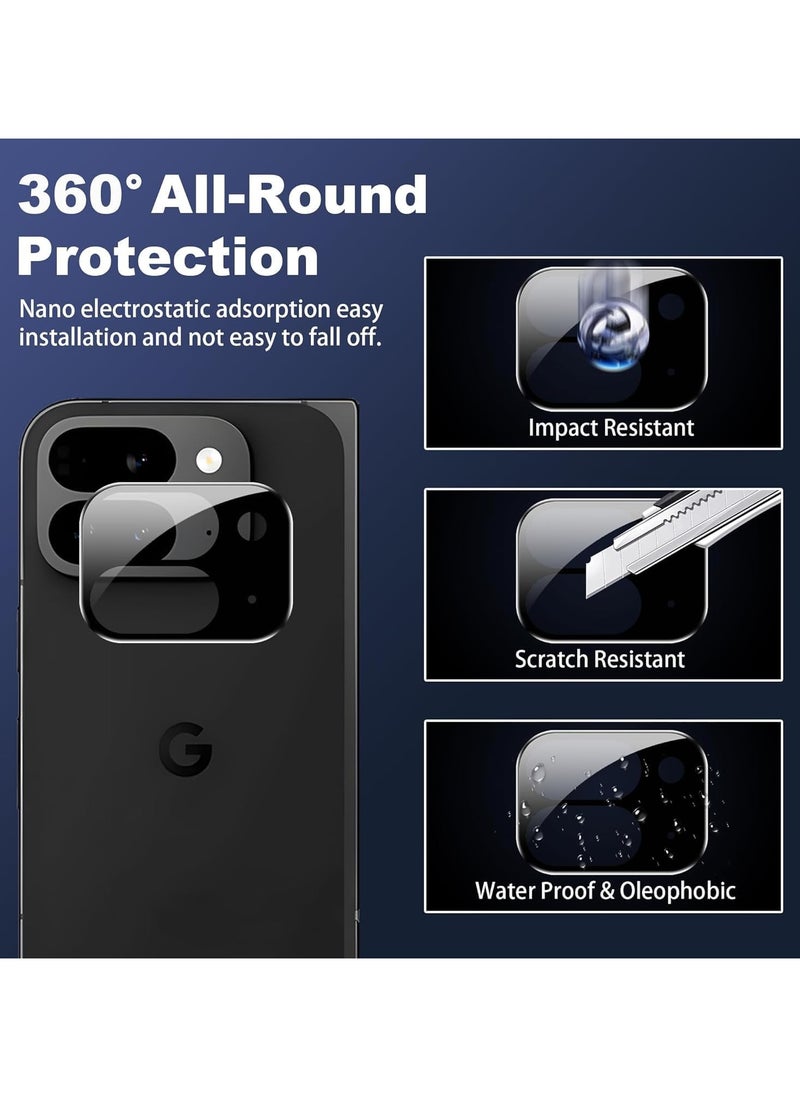 General - Privacy Screen Protector Compatible with Google Pixel 9 Pro Fold, [2 Pack] Anti-spy Tempered Glass Screen Protector with [2 Pack] Tempered Glass Camera Lens Protector 9H Hardness - Image 1