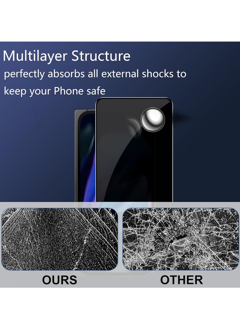 General - Privacy Screen Protector Compatible with Google Pixel 9 Pro Fold, [2 Pack] Anti-spy Tempered Glass Screen Protector with [2 Pack] Tempered Glass Camera Lens Protector 9H Hardness - Image 1