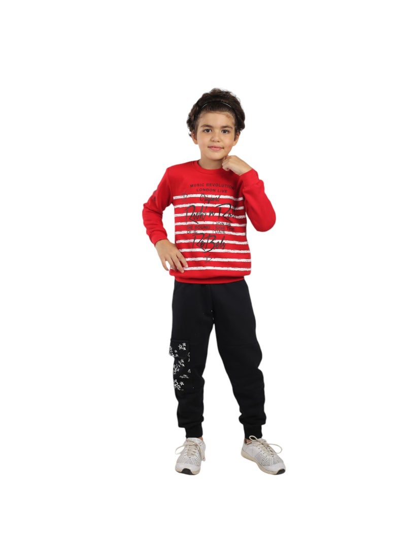 CHOiCE "Original" Boys Tracksuit - Trendy Design with Superior Comfort and Quality red color, code 164 - Image 1
