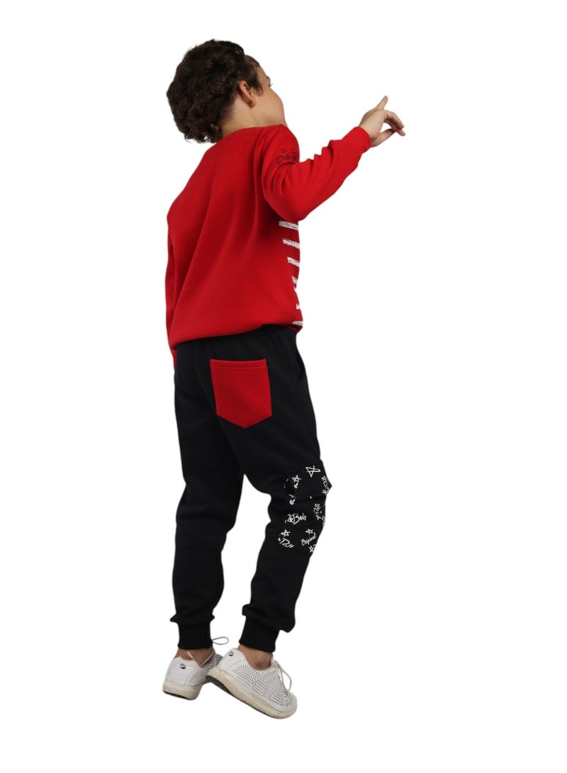 CHOiCE "Original" Boys Tracksuit - Trendy Design with Superior Comfort and Quality red color, code 164 - Image 2