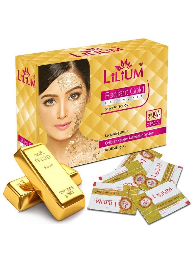Lilium Herbal Radiant Gold Facial Kit 60Gm  - Image 1