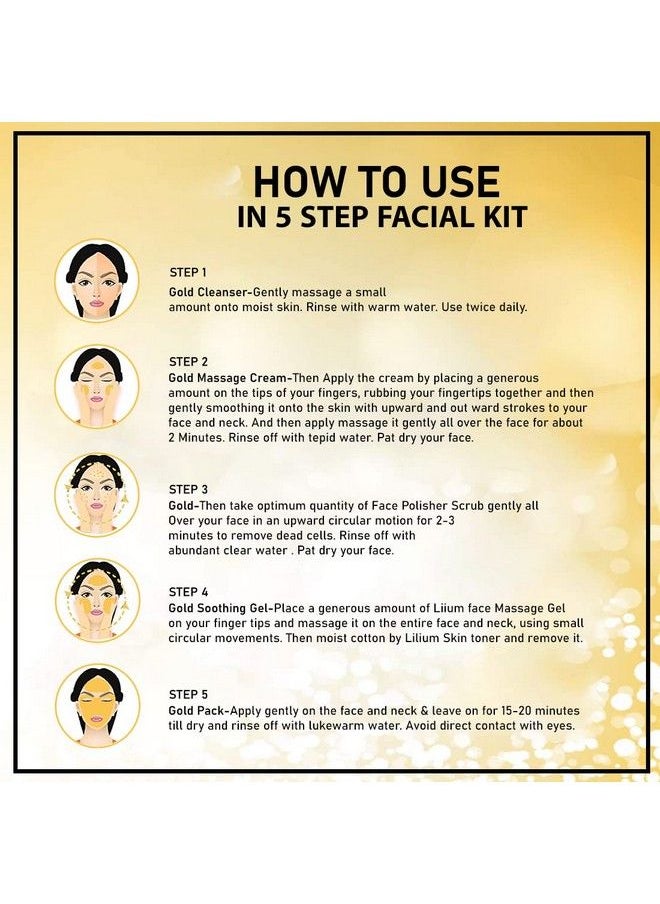 Lilium Herbal Radiant Gold Facial Kit 60Gm  - Image 5