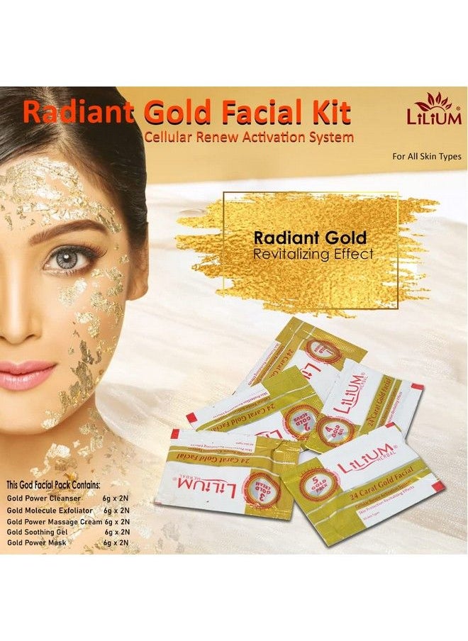 Lilium Herbal Radiant Gold Facial Kit 60Gm  - Image 2