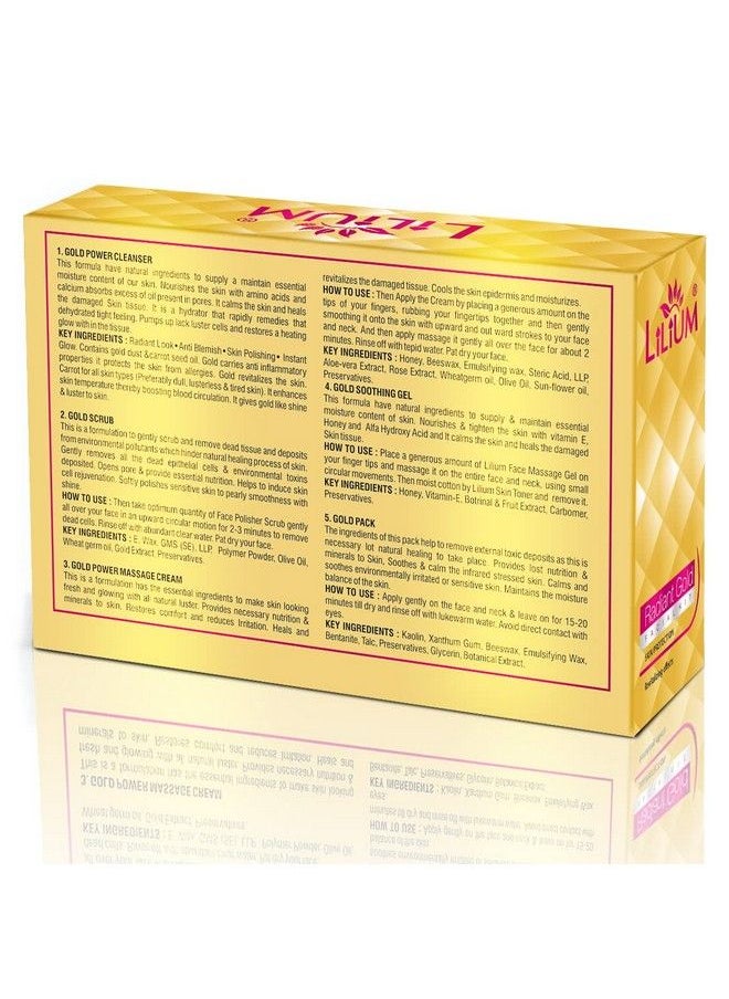 Lilium Herbal Radiant Gold Facial Kit 60Gm  - Image 3