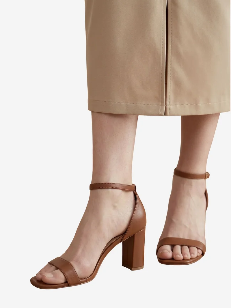 My Fashion Beige Natural MY FASHION High-Waist Midi Pencil Skirt with Slit for Women | Best Price UAE