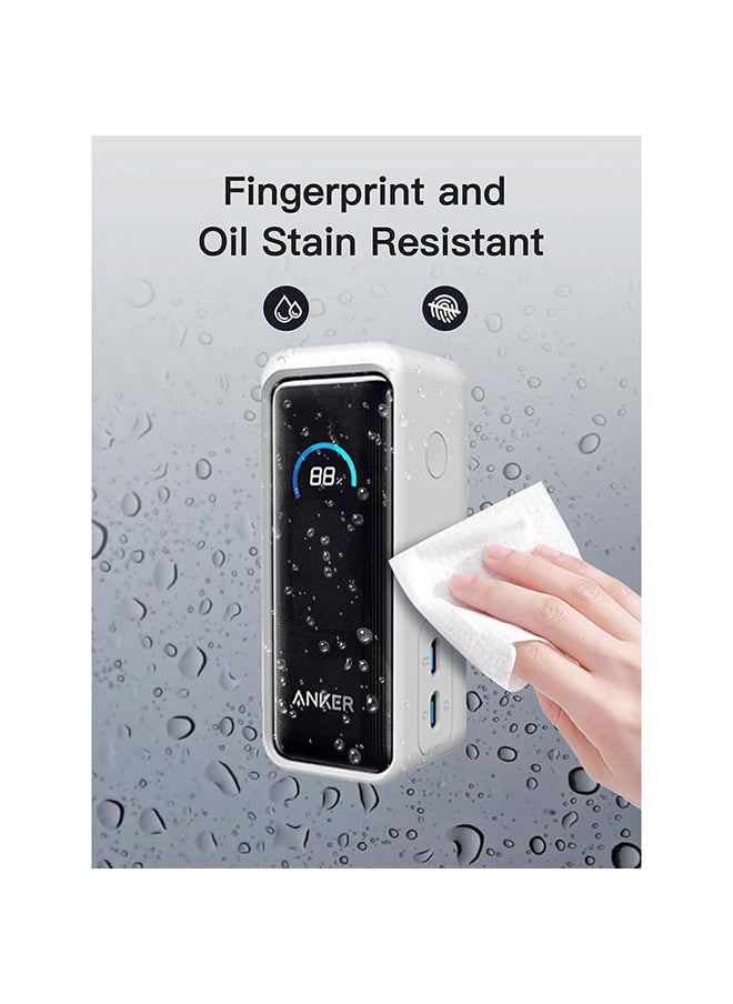 O Ozone - Silicone Case for Anker Prime Power Bank 9600mAh 65W Cover, Shockproof and Scratch Protection Case, Soft Silicone Cover with Lanyard - White - Image 1
