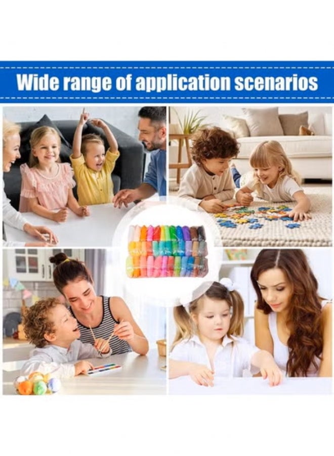 HPMY 36-Color Modeling Clay Set – Big 23cm/9.06” Air Dry Plasticine Kit with 3 Sculpting Tools, Non-Toxic, Family Art Activity, DIY Craft Clay for Children Education, Beginners Handicrafts – Perfect Birthday/Christmas Gift for Boys u0026 Girls - Image 4