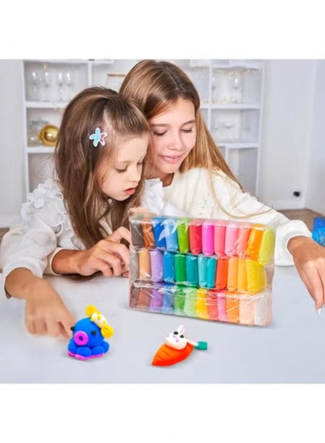 HPMY 36-Color Modeling Clay Set – Big 23cm/9.06” Air Dry Plasticine Kit with 3 Sculpting Tools, Non-Toxic, Family Art Activity, DIY Craft Clay for Children Education, Beginners Handicrafts – Perfect Birthday/Christmas Gift for Boys u0026 Girls - Image 5