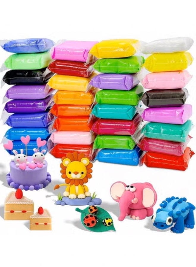 HPMY 36-Color Modeling Clay Set – Big 23cm/9.06” Air Dry Plasticine Kit with 3 Sculpting Tools, Non-Toxic, Family Art Activity, DIY Craft Clay for Children Education, Beginners Handicrafts – Perfect Birthday/Christmas Gift for Boys u0026 Girls - Image 2